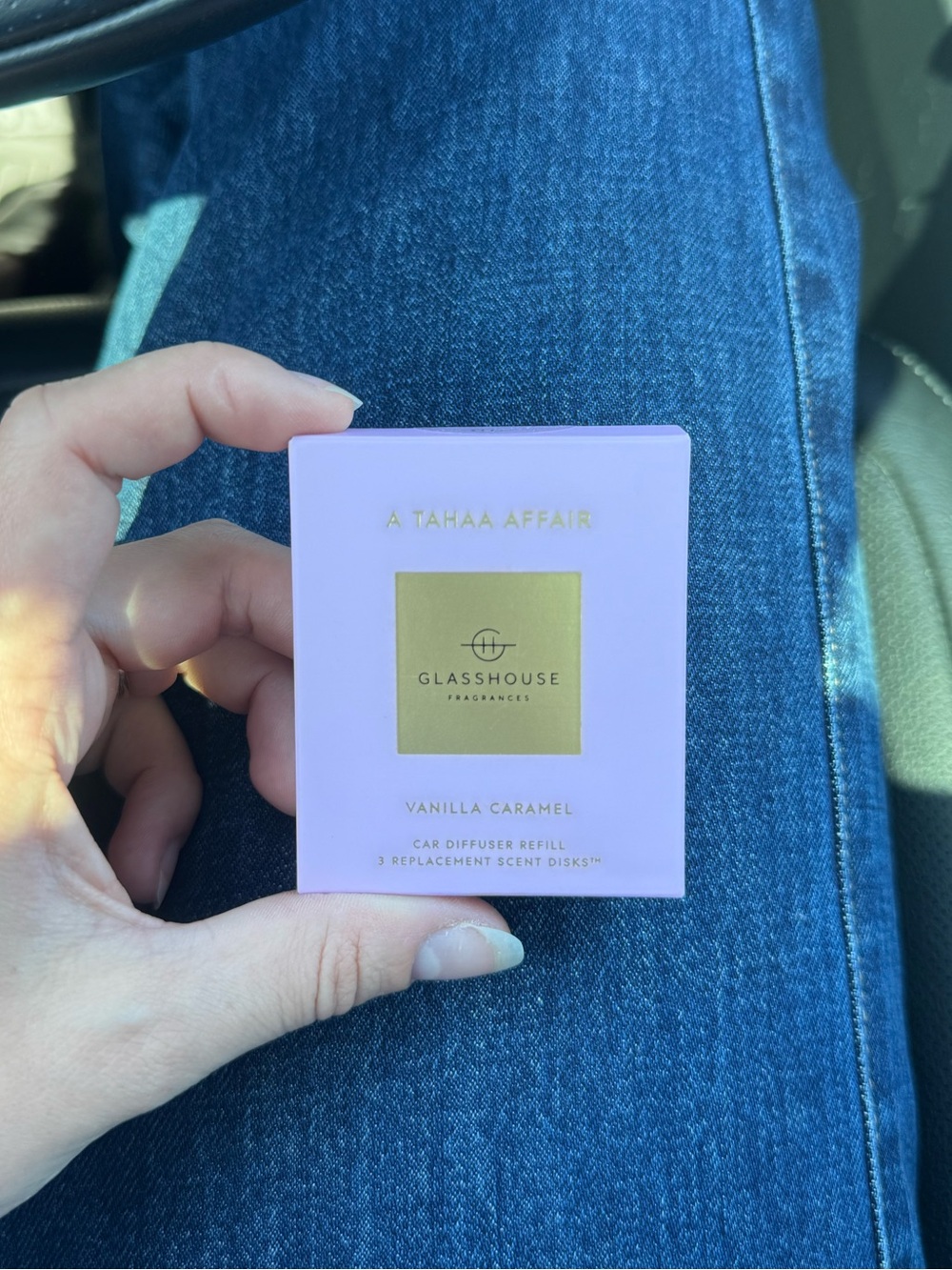 Glasshouse Fragrances Vanilla Caramel Car Diffuser Refill - Pink